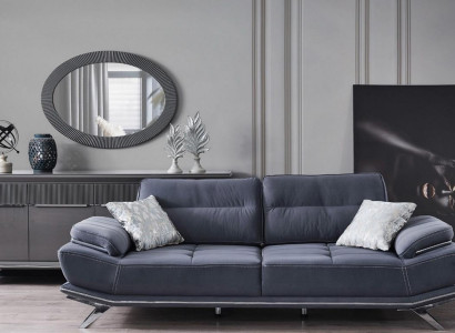 Modern Blau Farbe 3-Sitzer Sofa Komfort und Stil in einem Ensemble neu